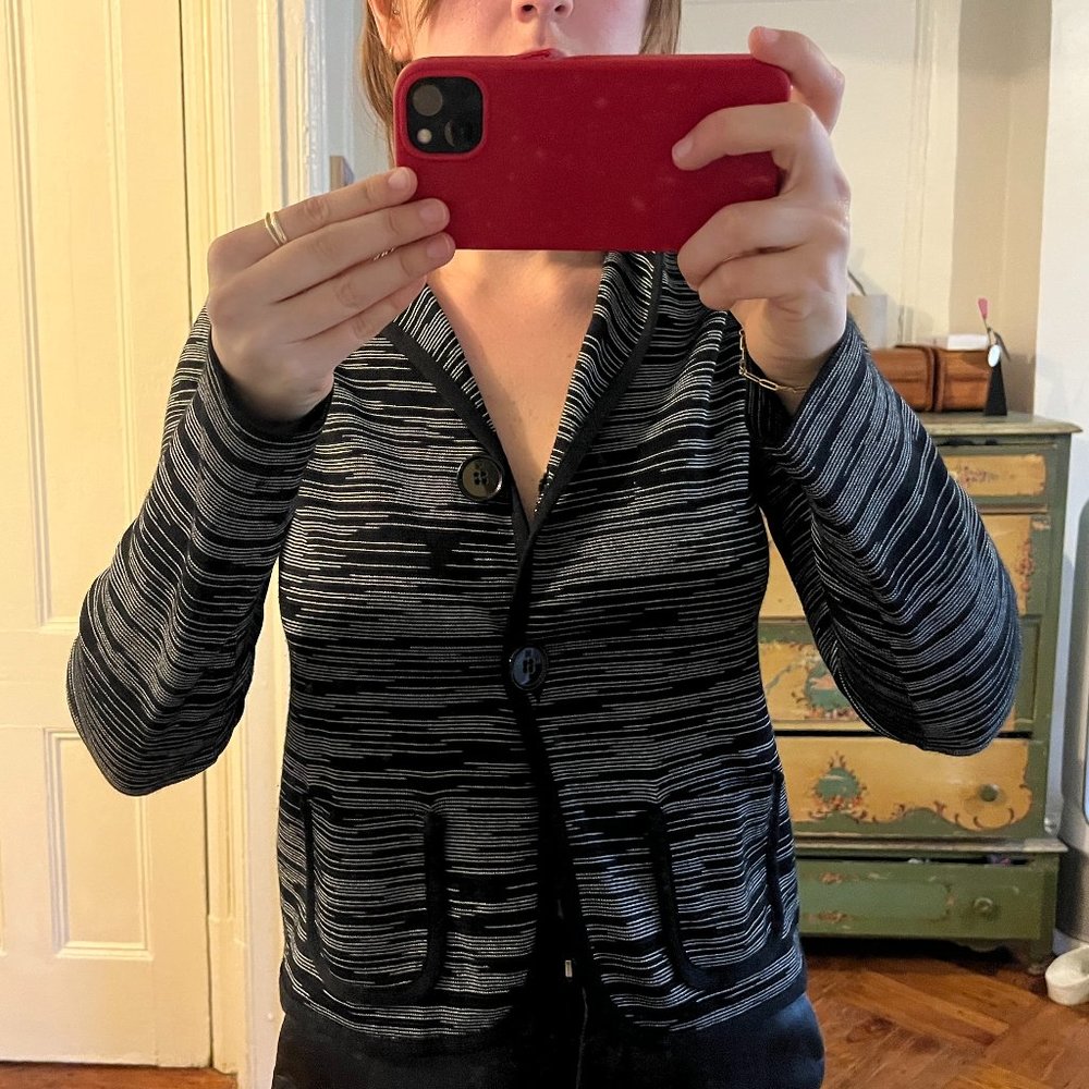 Vintage Missoni Black and White Cardigan: Small
